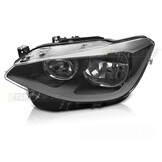 Koplamp links - voor BMW F20 F21 2011-2014 - TYC - zwart