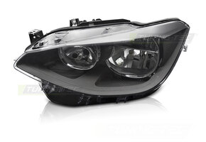 Koplamp links - voor BMW F20 F21 2011-2014 - TYC - zwart