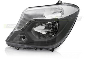 Koplamp links - voor Mercedes Sprinter W906 2013-2018 - TYC - zwart