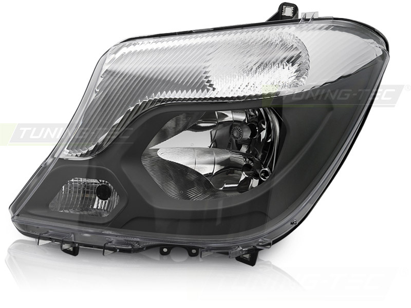 Koplamp links - voor Mercedes Sprinter W906 2013-2018 - TYC - zwart