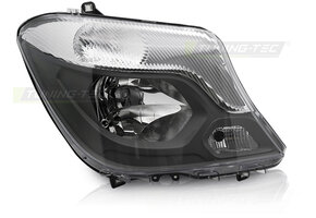 Koplamp rechts - voor Mercedes Sprinter W906 2013-2018 - TYC - zwart