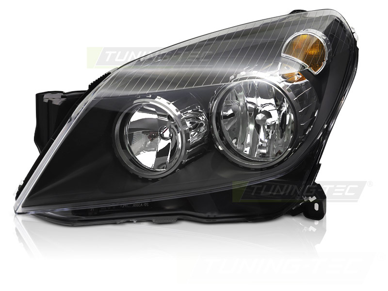 Koplamp links - voor Opel Astra H 2004-2010 - TYC - zwart