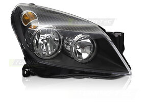 Koplamp rechts - geschikt voor Opel Astra H 2004-2010 - TYC - zwart