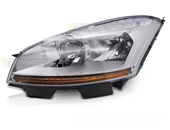 Koplamp links - voor CITROEN C4 Picasso 2006-2010 - TYC - chroom