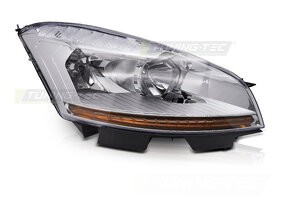 Koplamp rechts - geschikt voor CITROEN C4 Picasso 2006-2010 - TYC - chroom