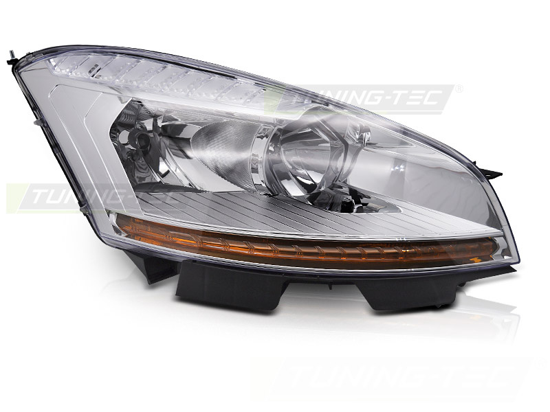 Koplamp rechts - voor CITROEN C4 Picasso 2006-2010 - TYC - chroom