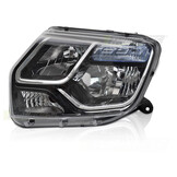 Koplamp links - voor Dacia Duster 2013-2017 - TYC - zwart