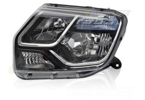 Koplamp links - voor Dacia Duster 2013-2017 - TYC - zwart