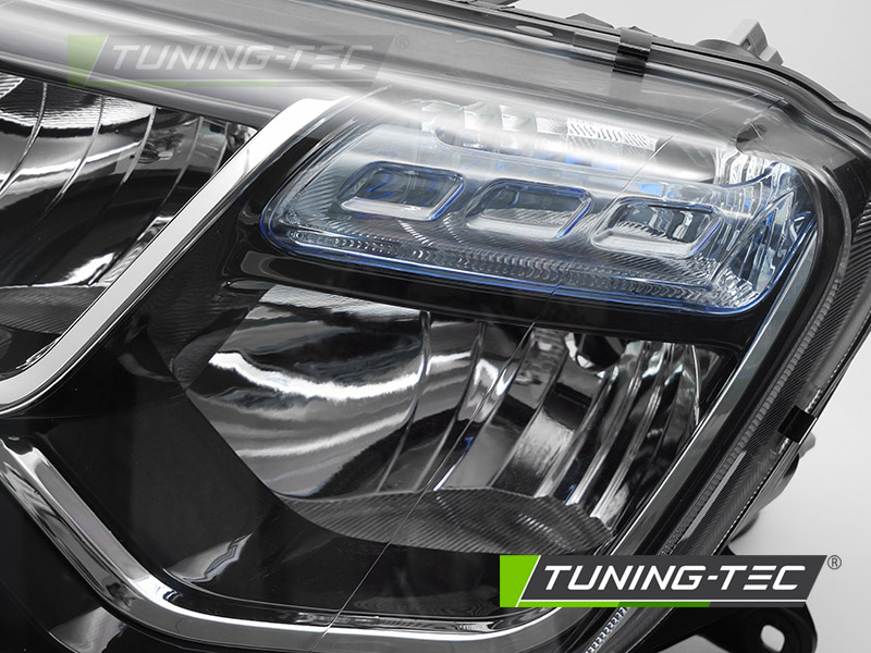 Koplamp links - voor Dacia Duster 2013-2017 - TYC - zwart