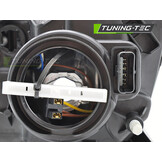 Koplamp links - voor Dacia Duster 2013-2017 - TYC - zwart