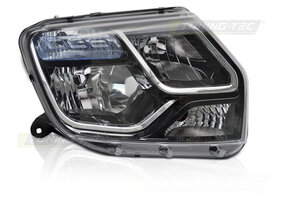 Koplamp rechts - voor Dacia Duster 2013-2017 - TYC - zwart