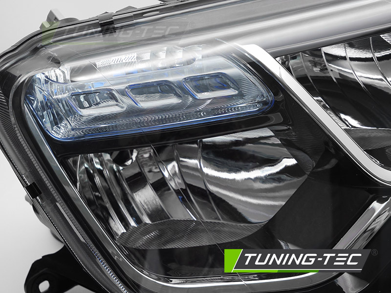 Koplamp rechts - voor Dacia Duster 2013-2017 - TYC - zwart