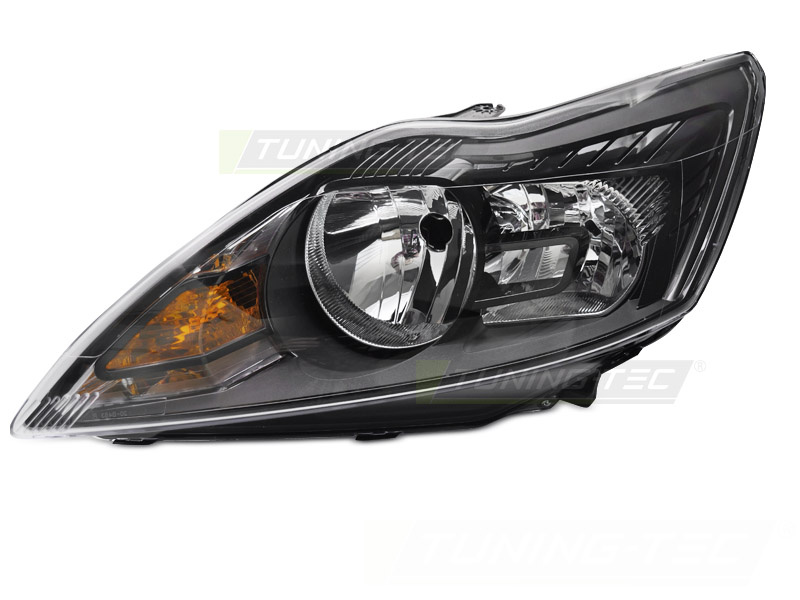 Koplamp links - voor Ford Focus MK2 2008-2010 - TYC - zwart