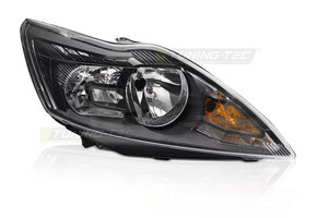 Koplamp rechts - voor Ford Focus MK2 2008-2010 - TYC - zwart