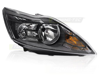 Koplamp rechts - voor Ford Focus MK2 2008-2010 - TYC - zwart