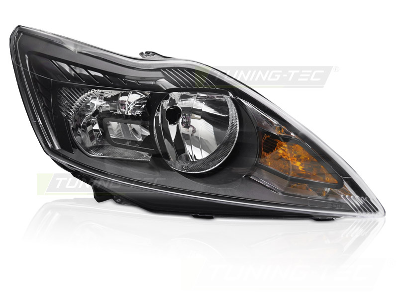 Koplamp rechts - voor Ford Focus MK2 2008-2010 - TYC - zwart