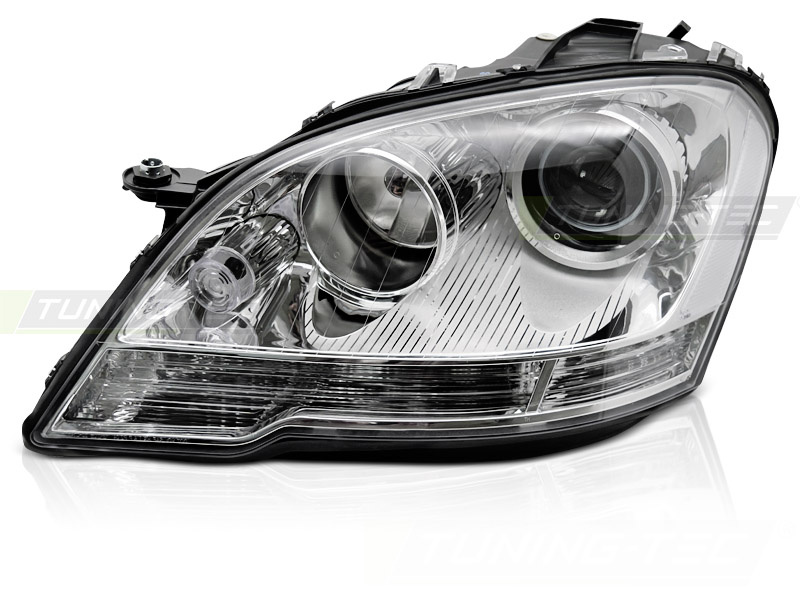 Koplamp links - voor Mercedes W164 2009-2011 - TYC - chroom
