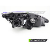 Koplamp links - geschikt voor Honda Civic 2003-2006 hatchback - TYC - zwart