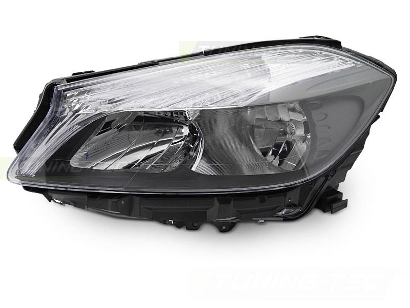 Koplamp links - voor Mercedes W176 2012-2018 - TYC - zwart