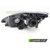 Koplamp rechts - geschikt voor Honda Civic 2003-2006 hatchback - TYC - zwart