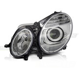 Koplamp links - voor Mercedes W211 2006-2009 sedan/combi - TYC - chroom