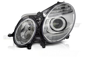 Koplamp links - geschikt voor Mercedes W211 2006-2009 sedan/combi - TYC - chroom