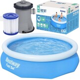 Bestway Fast Set - zwembad met pomp - 305x76cm - 3638L - blauw