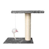 Krabpaal kat - kattenkrabpaal - 90 cm - met muisje - grijs