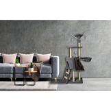 Krabpaal kat - kattenkrabpaal - 118 cm - met speeltjes - grijs