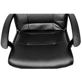 Bureaustoel - zwart - draaibaar - verstelbaar - eco leer