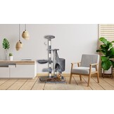 Krabpaal kat - kattenkrabpaal - 118 cm - met speelkoord - grijs