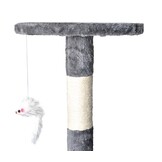 Krabpaal kat - kattenkrabpaal - 118 cm - met speelkoord - grijs