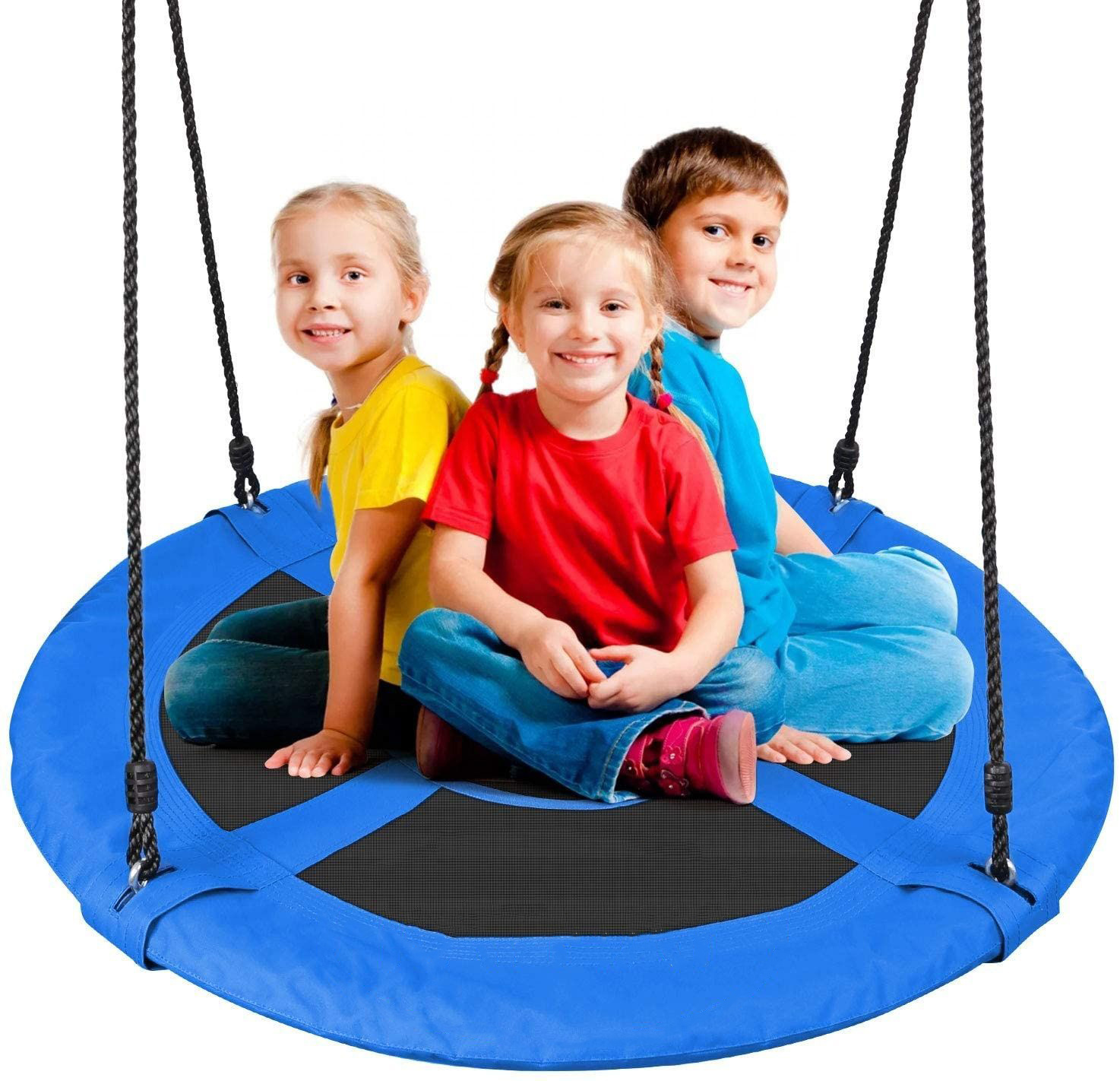 Nestschommel - ronde schommel - 100 cm - tot 150 kg - blauw