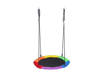 Nestschommel - ronde schommel - 100 cm - tot 150 kg - regenboog