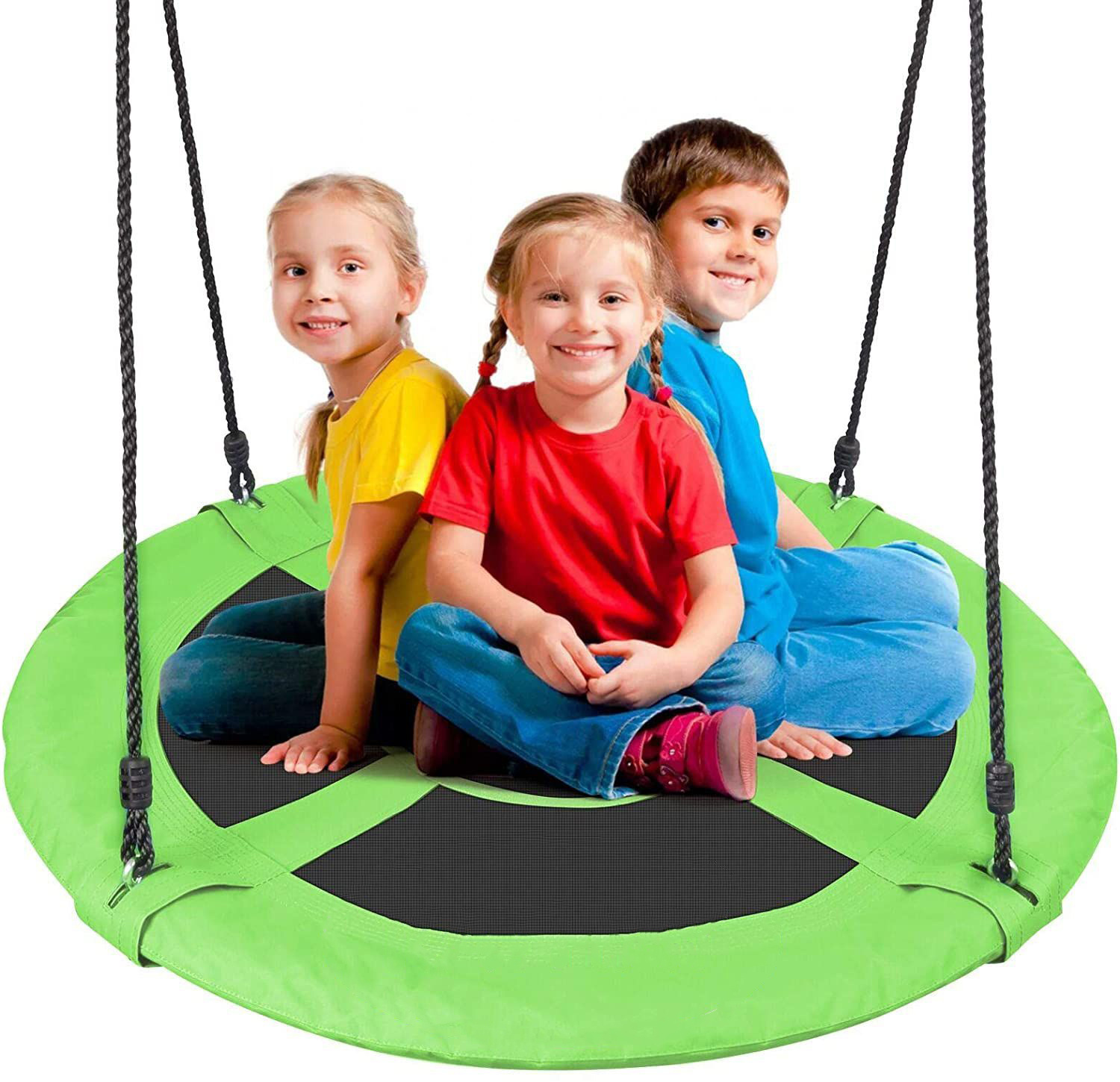 Nestschommel - ronde schommel - 100 cm - tot 150 kg - groen