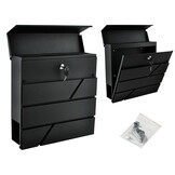 Brievenbus - wandbrievenbus - 37x10x37cm - antraciet