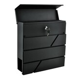 Brievenbus - wandbrievenbus - 37x10x37cm - antraciet