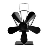 Kachelventilator - openhaard ventilator - vijf bladen - zwart