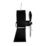 Kachelventilator - openhaard ventilator - vijf bladen - zwart