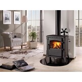 Kachelventilator - openhaard ventilator - vijf bladen - zwart