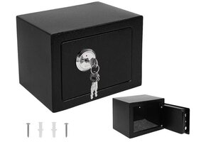 Kluis - met sleutel - kleine kluis - staal - 17x23x17cm