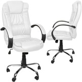 Bureaustoel - eco-leer - wit - 49-59 cm zithoogte