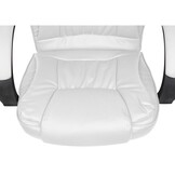 Bureaustoel - eco-leer - wit - 49-59 cm zithoogte