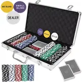 Poker set met koffer - 300 chips - 39 x 27 x 7 cm