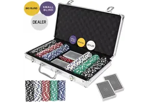 Poker set met koffer - 300 chips - 39 x 27 x 7 cm