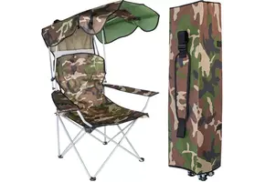 Visstoel - campingstoel - dakje - camouflage  -