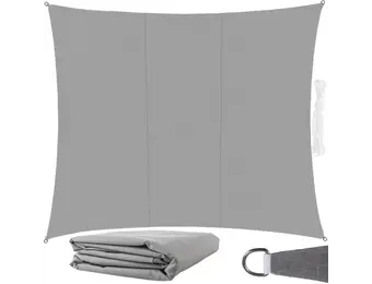 Schaduwdoek - waterdicht - rechthoek - 4x3 m - grijs