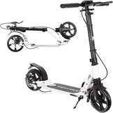 Stuntstep - 90-105 cm - opvouwbaar - zwart/wit