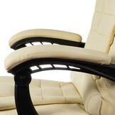 Bureaustoel - eco-leer - beige - voetensteun - 102-110 cm