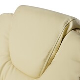 Bureaustoel - eco-leer - beige - voetensteun - 102-110 cm